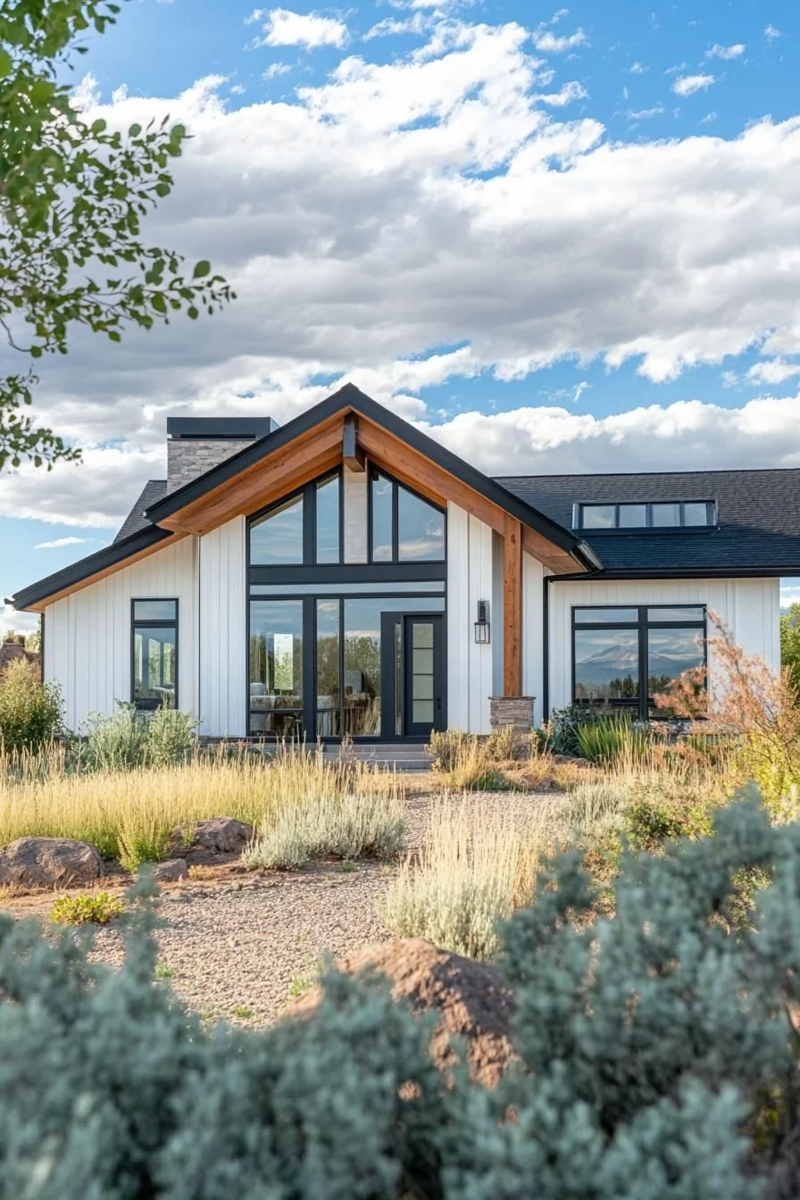 Gable-Rich Ranch with Skylights