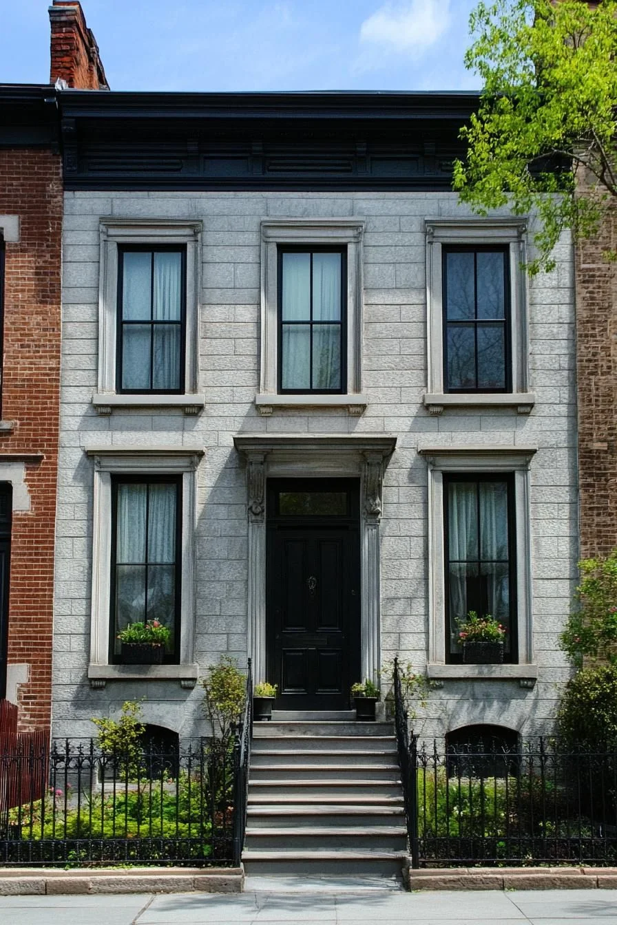 Stone Steps Lead To A Sophisticated Entrance