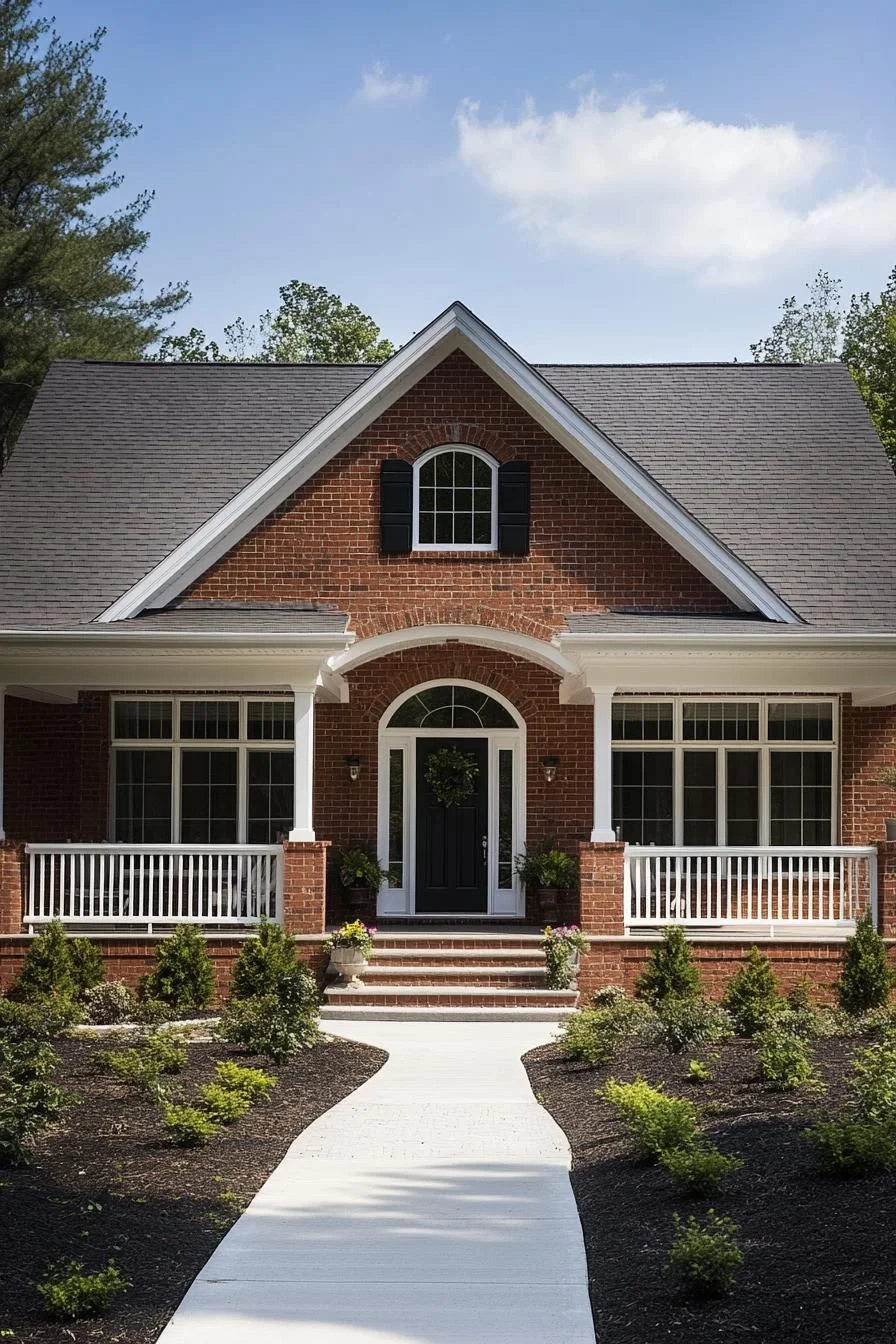 A Stately Brick Home With Porch Appeal