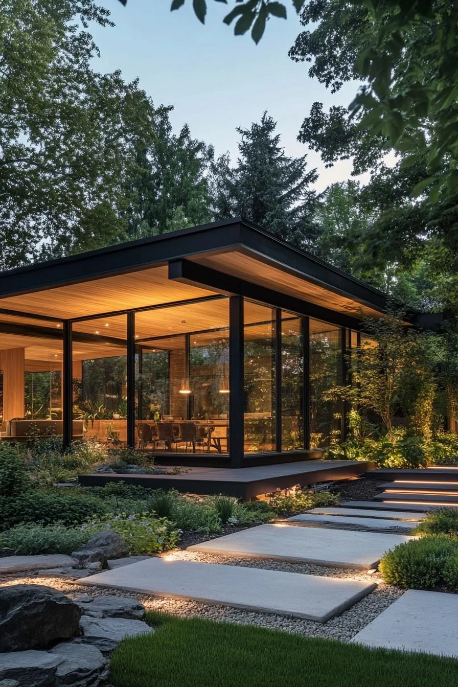 Glass Retreat Above the Forest
