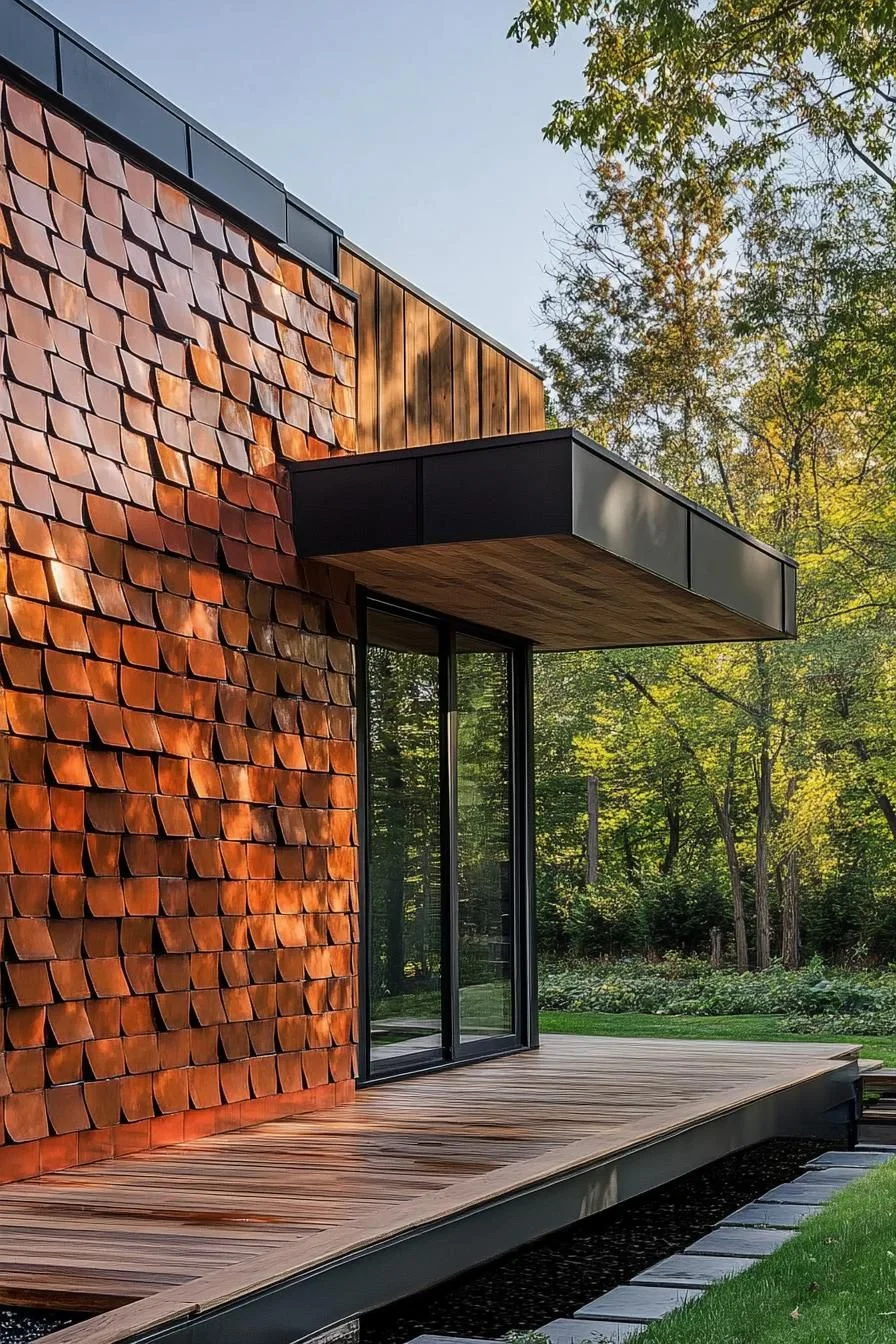 A Wooden Retreat Finished With Copper Shingles