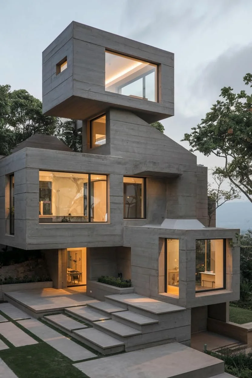 Concrete Cubes Set in the Canopy
