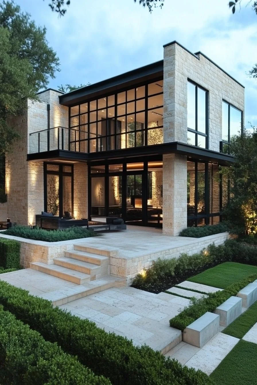 A Mediterranean Home Framed in Glass