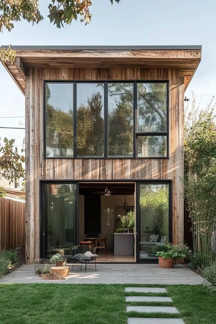 67) A Rustic Home with Standout Windows