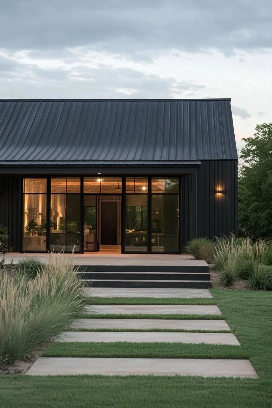 Bright Galvanized Metal Cabin