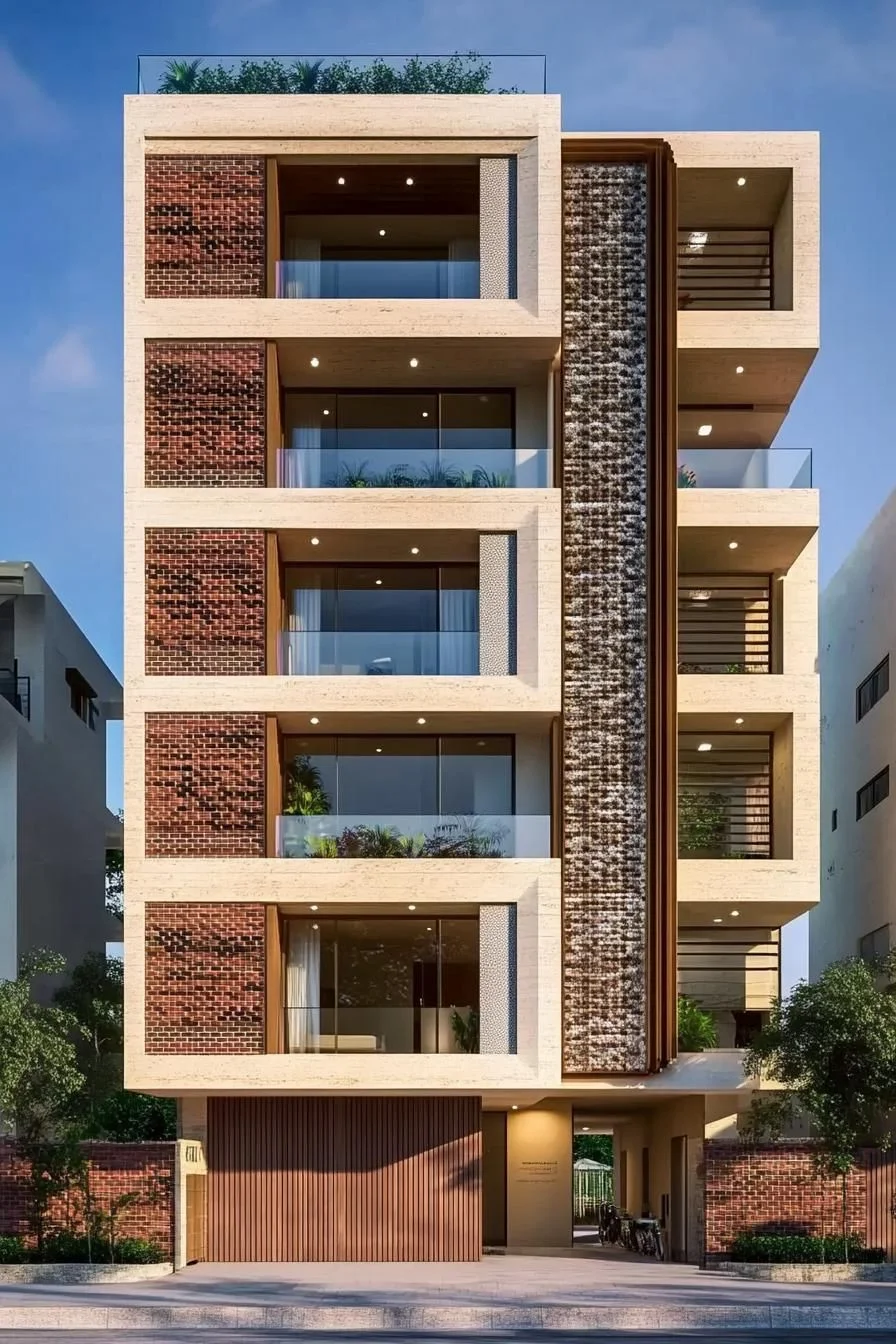 A Modern Mix of Brick and Beam