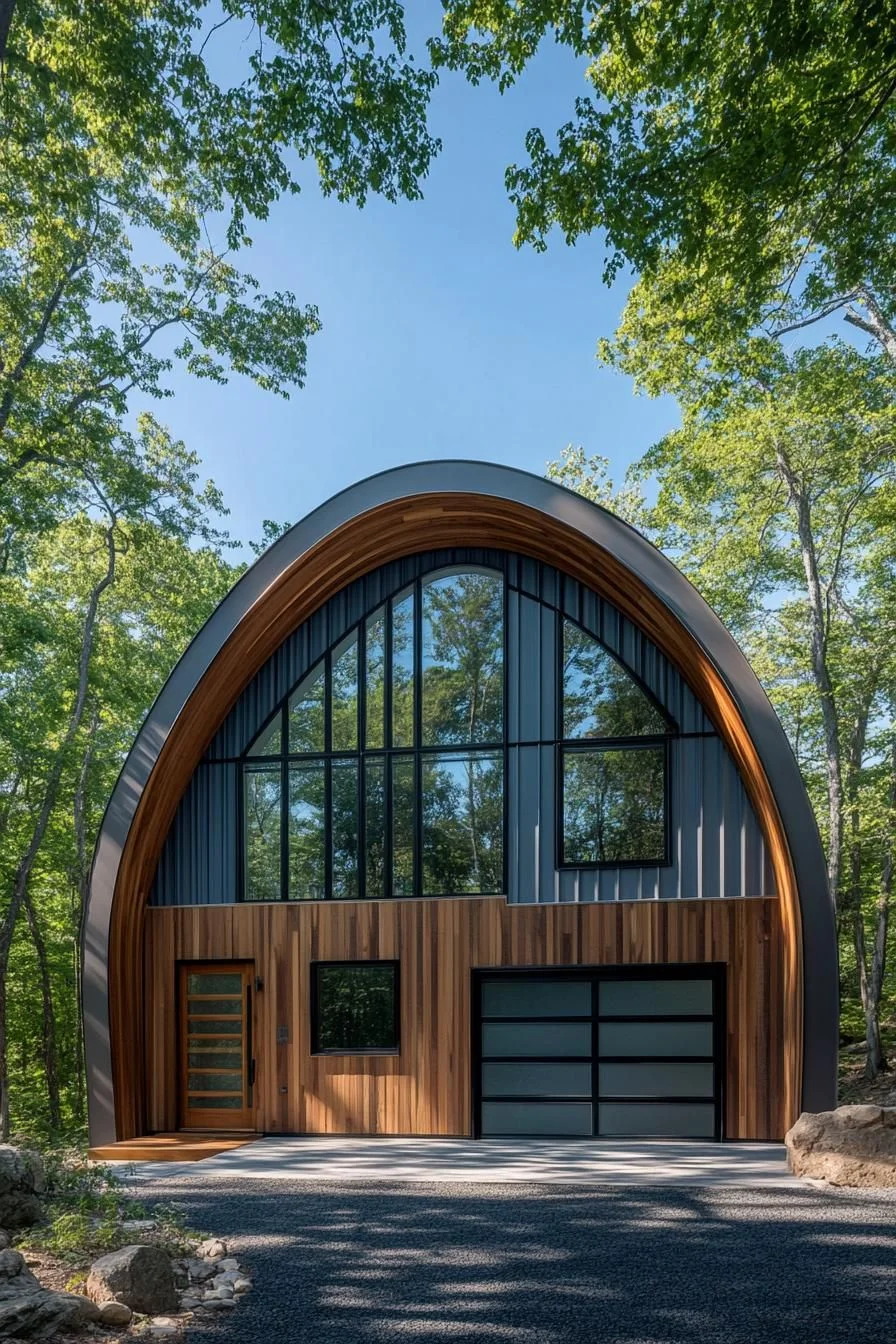 A Metal Nest Surrounded by Greenery