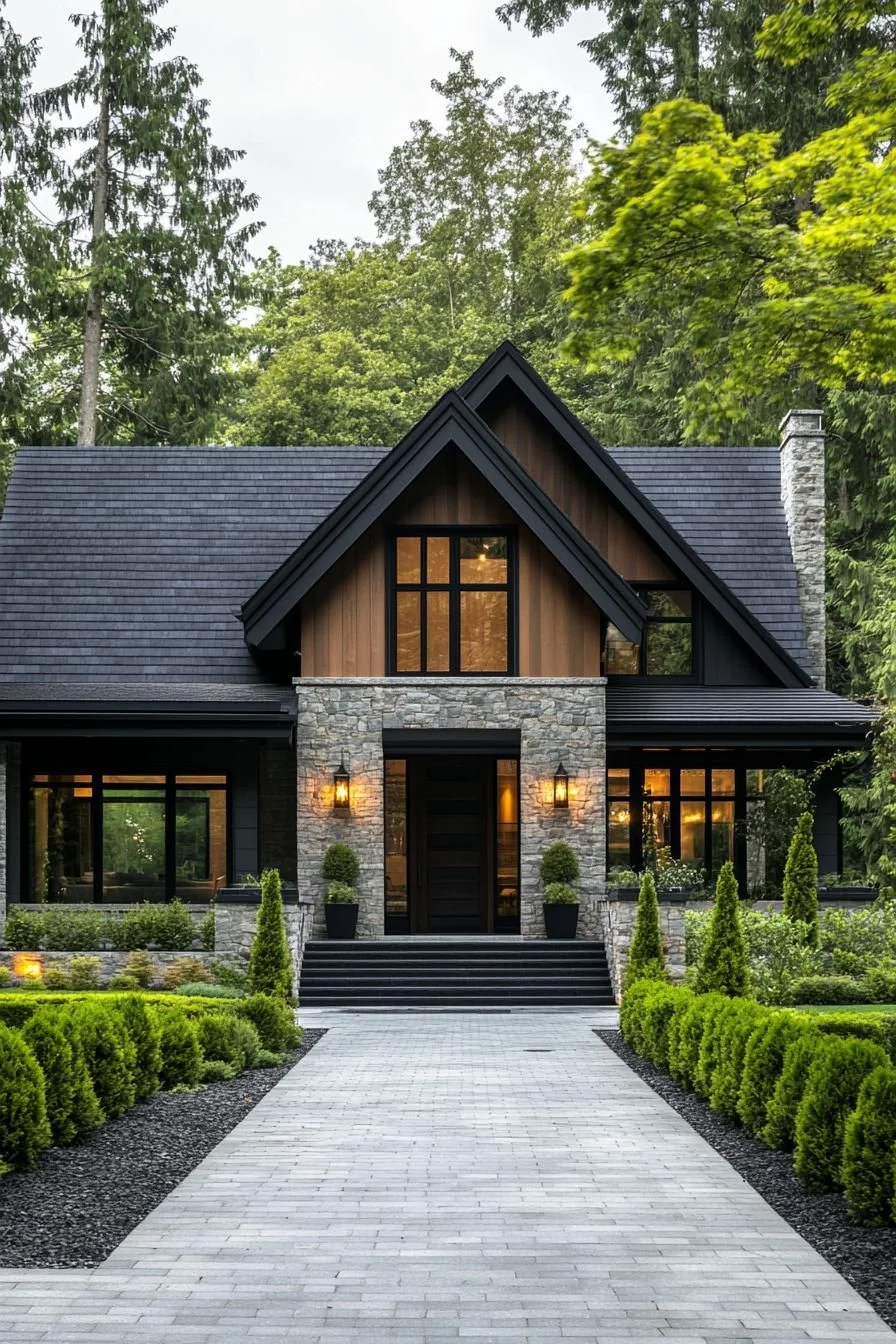 A Cozy Cabin-Style Home in the Woods