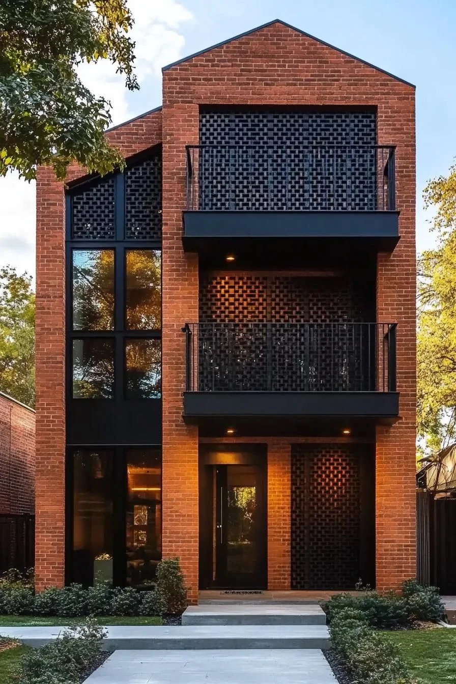 Grand Three-Story Brick Design