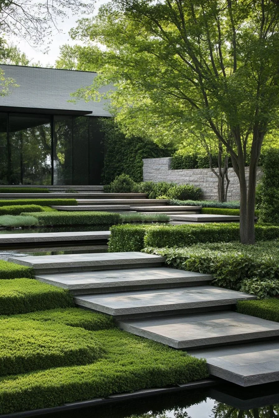 Tiered Platforms in a Zen Garden