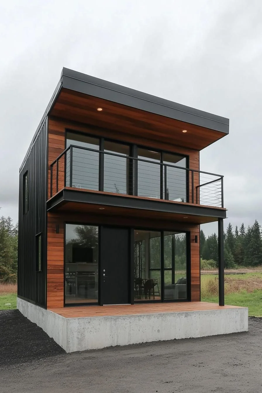 30) A Wood and Metal Cube Design