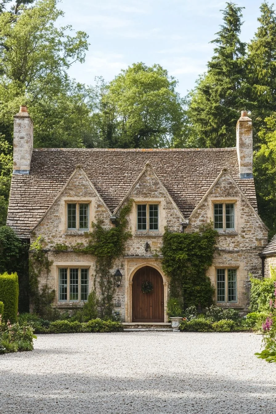A Stone Cottage Set in Woodland Whimsy