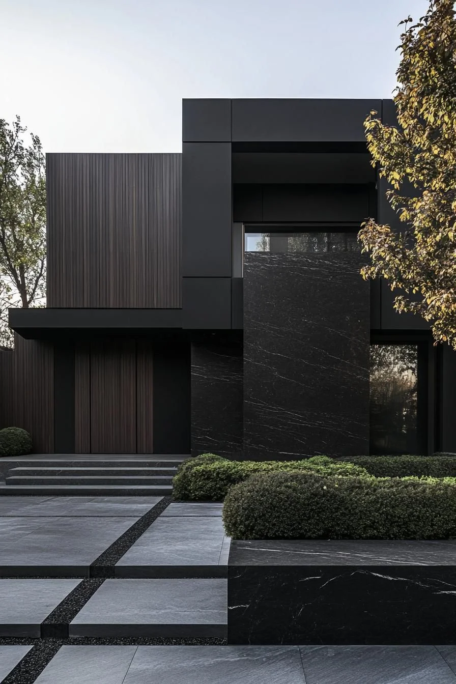 A Dark Minimalist Villa With Presence