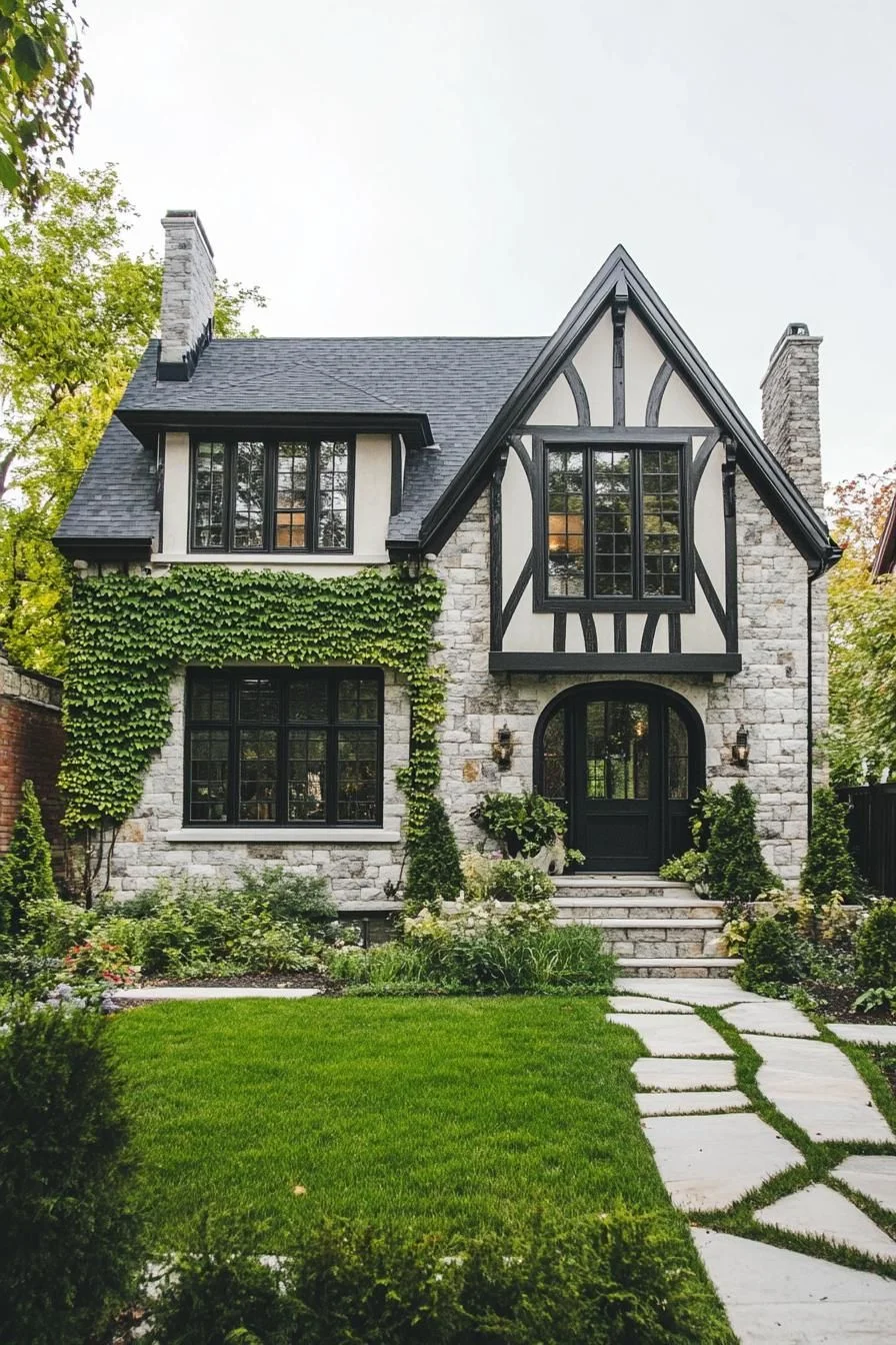 Tudor-Style Home Surrounded by Nature