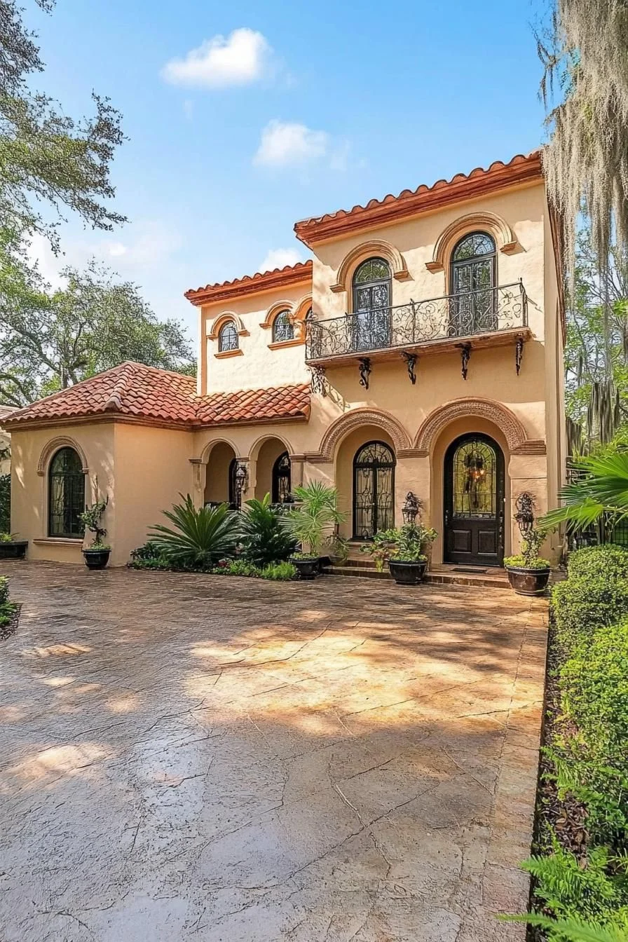 A Mediterranean-Style Colonial Villa