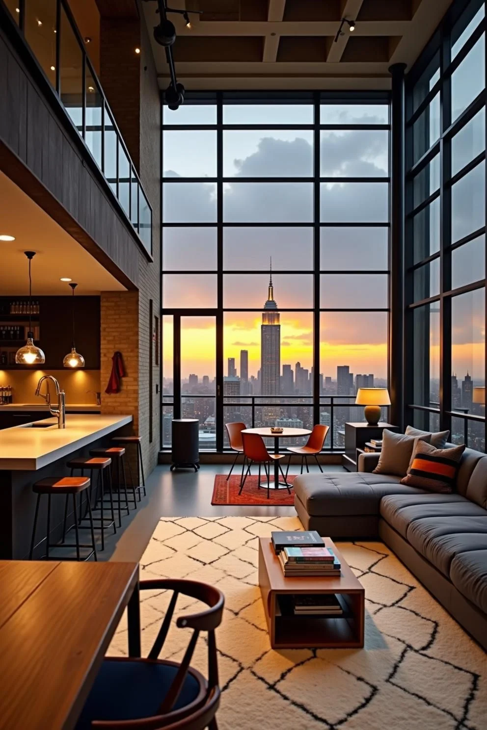 Glass-Walled Penthouse Loft Design