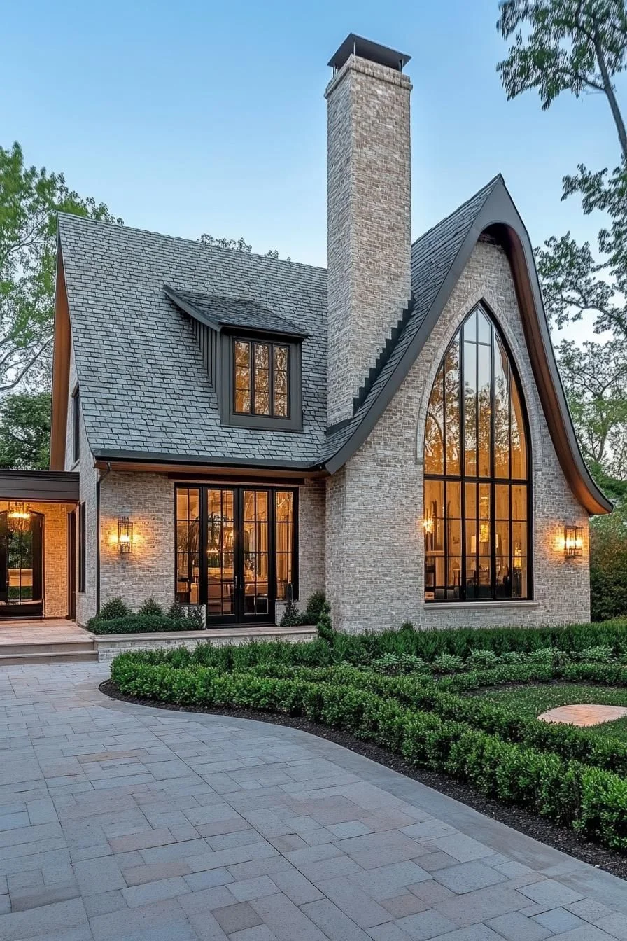 A Charming Modern Chateau-Style Exterior