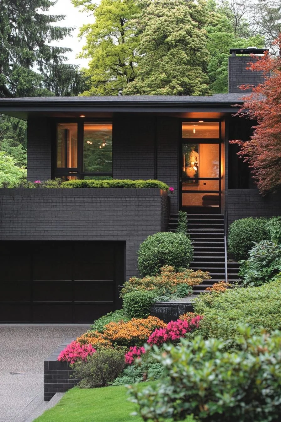 An Elegant Split Level Retreat in the Forest