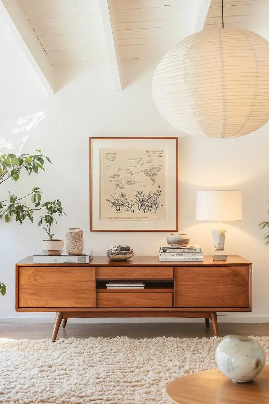 Warm Retro Living Room Corner