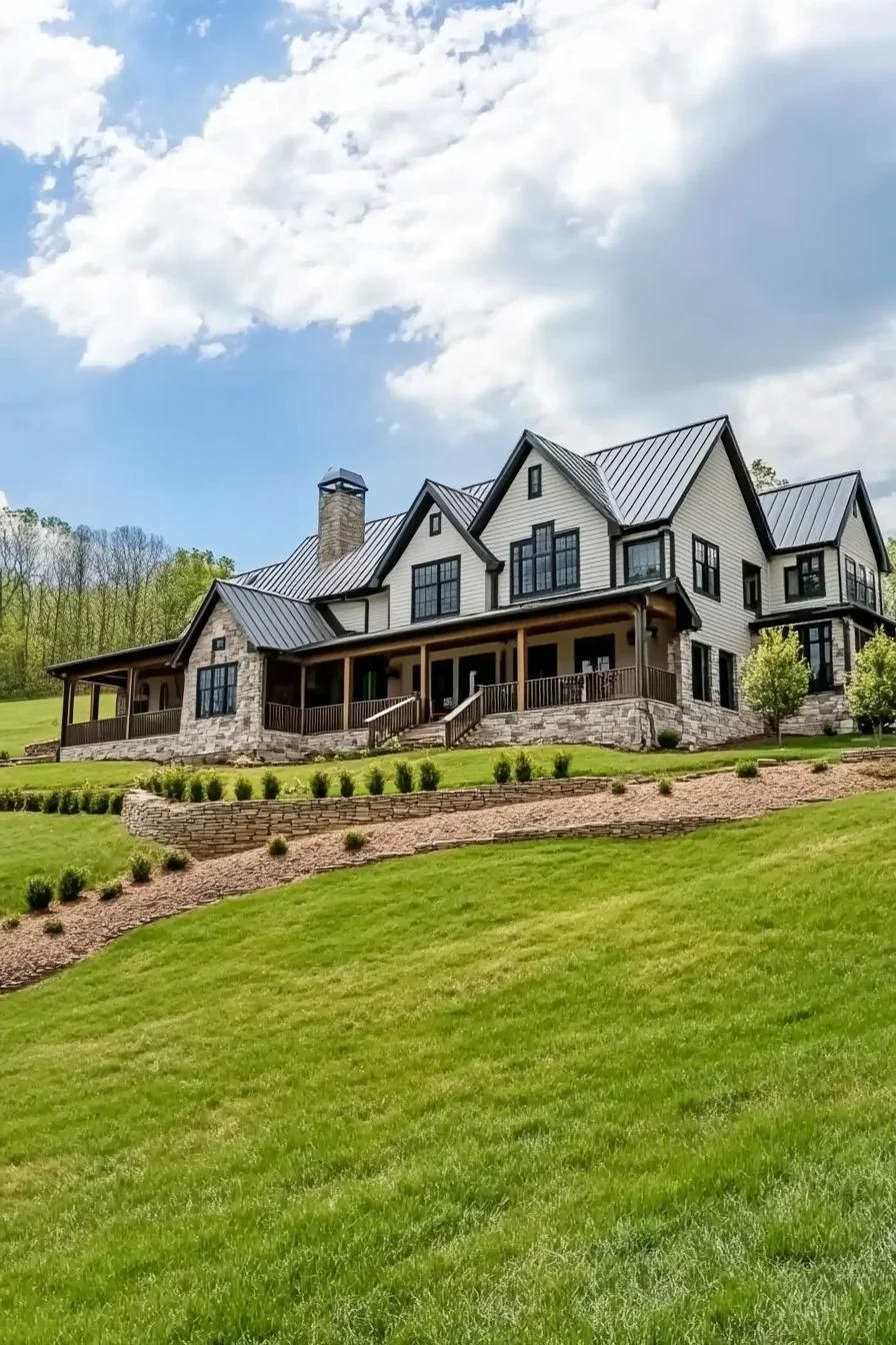 Grand Home Set on a Hillside