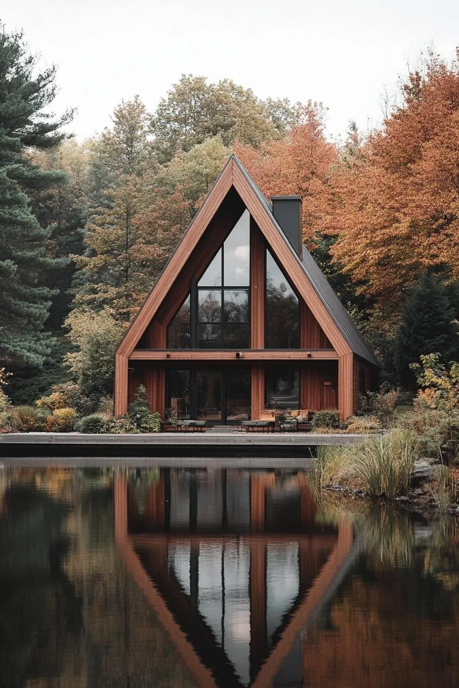 An Autumn A-Frame Cabin Full of Charm