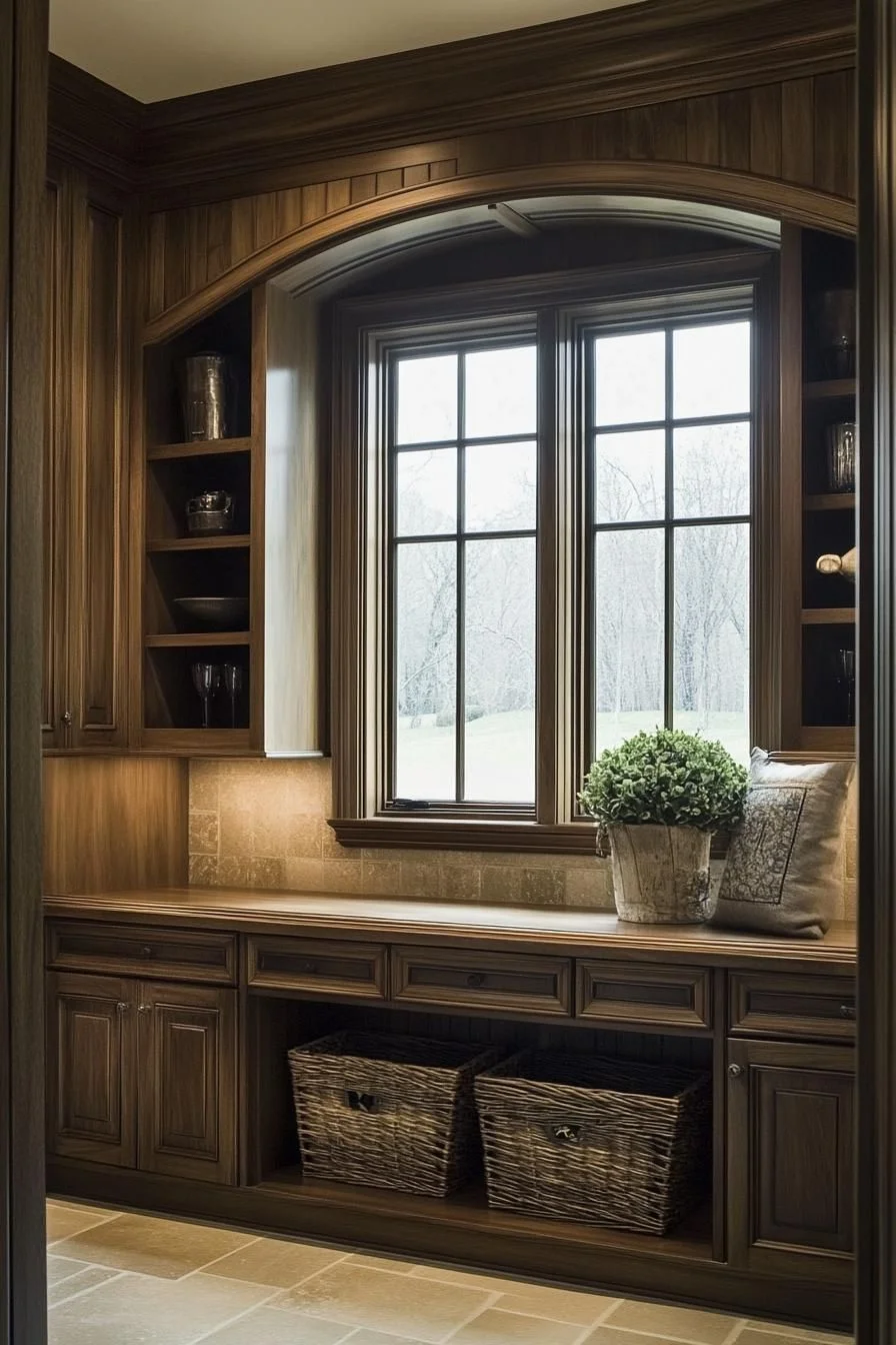 Wood-Framed Window Feature