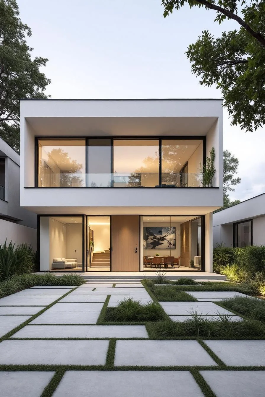 A White Box Home With Zen Style