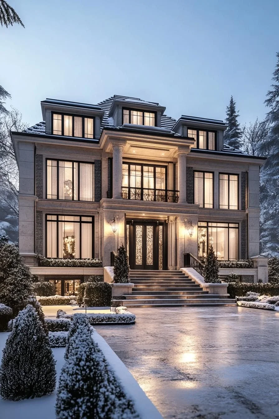 A Snow-Dusted Estate of Timeless Charm