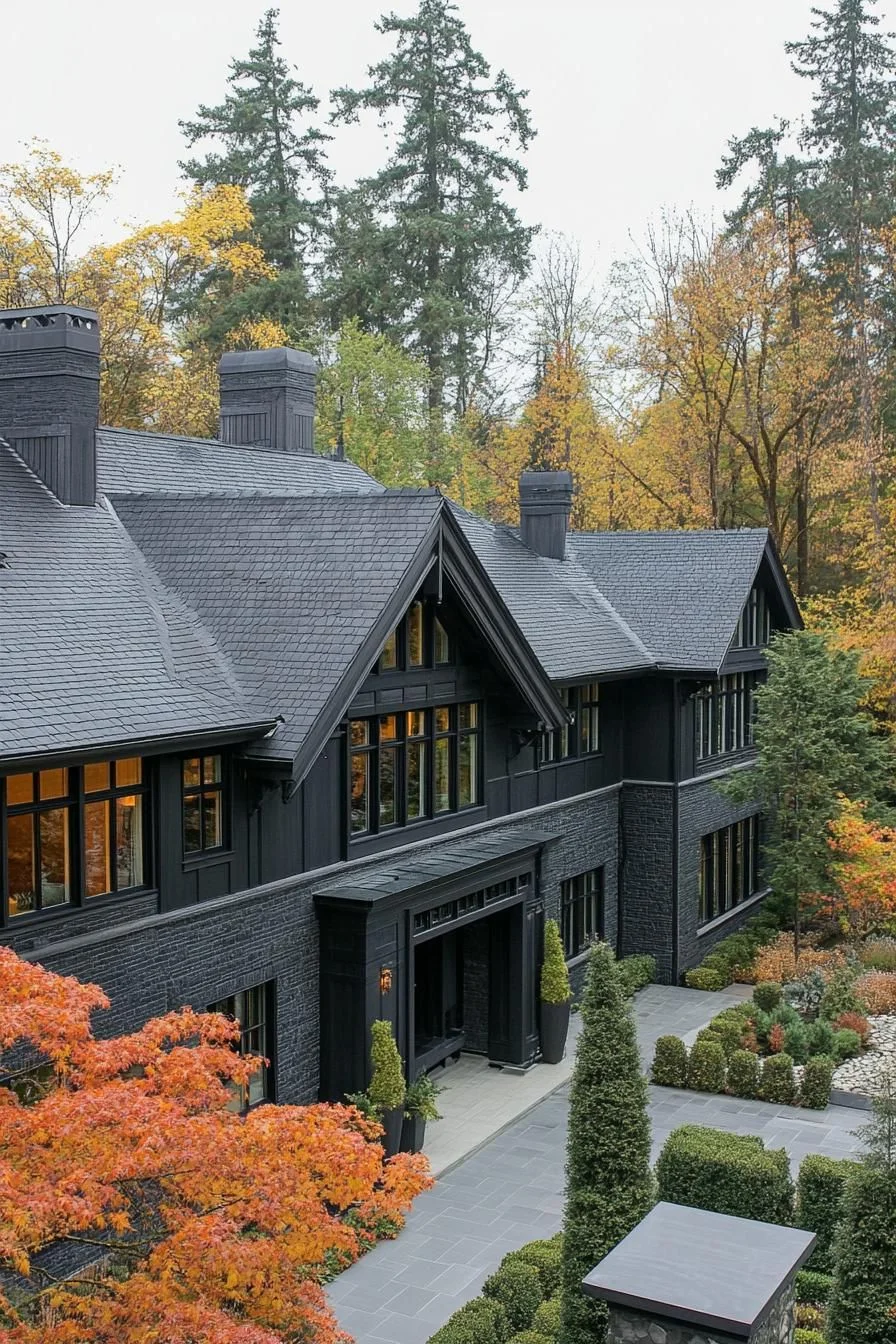 Grand Manor During the Autumn Season