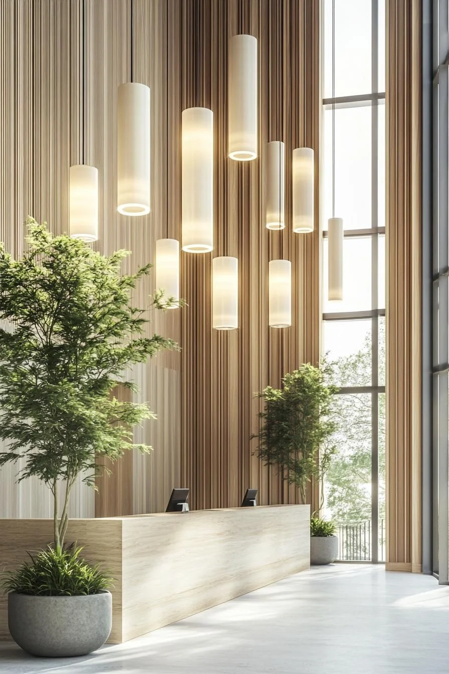 Timber Ceiling With Soft Overhead Light