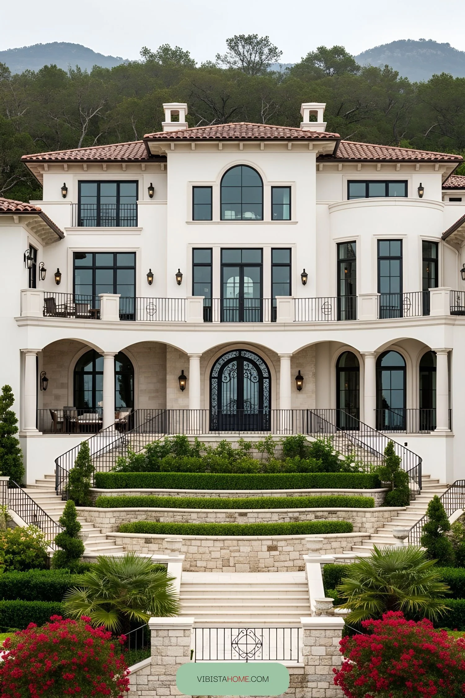 Mediterranean-Style Mountain Villa Retreat