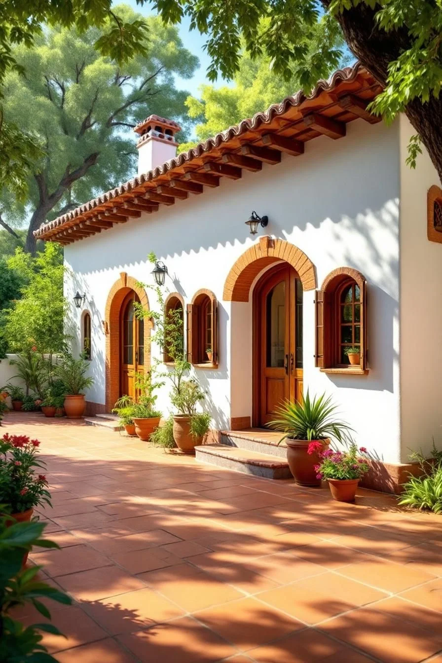 A Cheerful Adobe Home With a Bright Courtyard