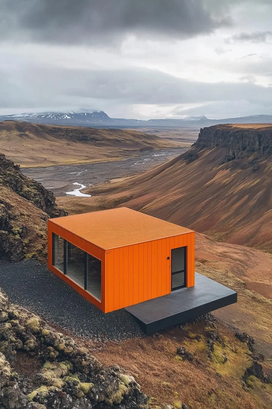 Orange-Toned Overlook Cabin