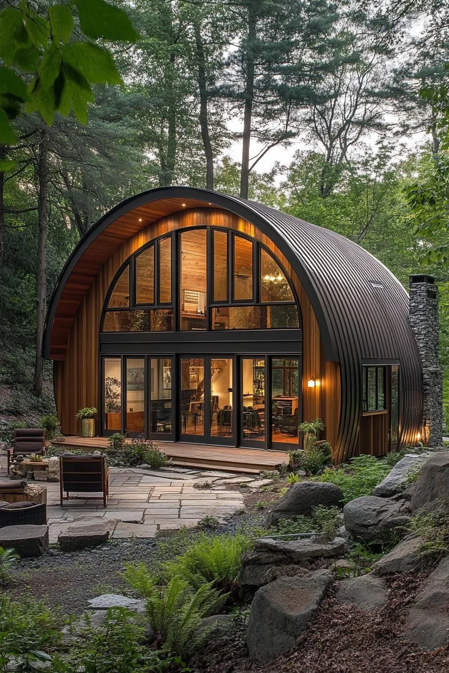 A Quirky Quonset Cabin Tucked in the Woods