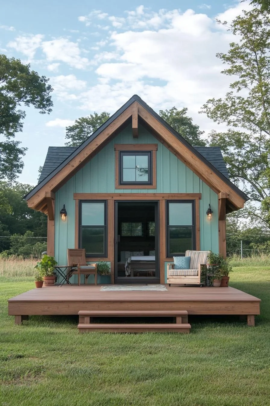 Aqua Cottage in Green Surroundings