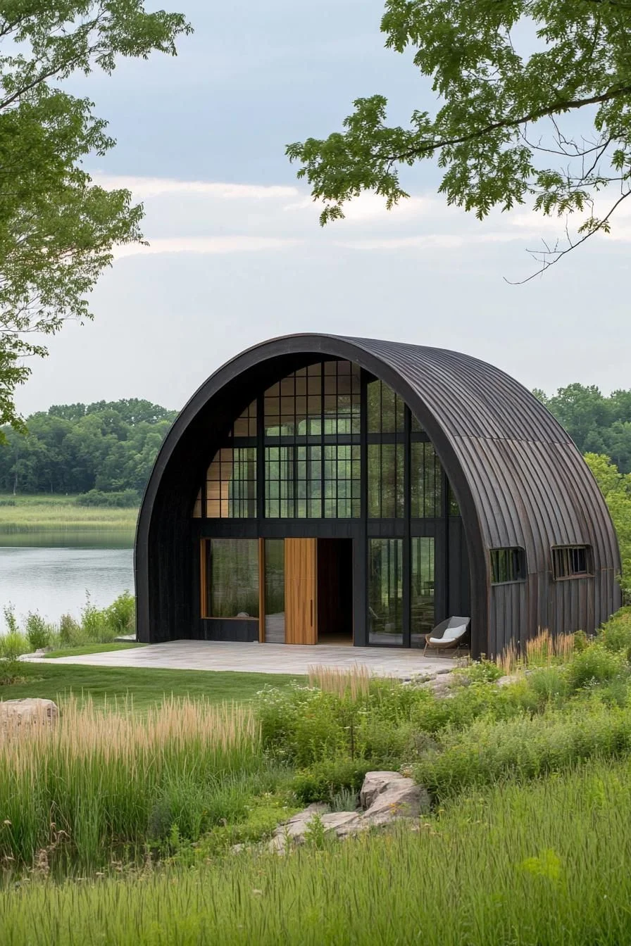 A Rippled Roofline Along the Riverbank