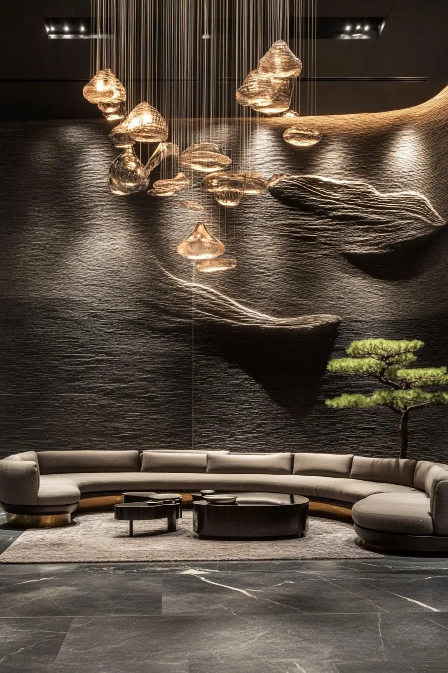Relaxed Lobby With Warm Glowing Accents