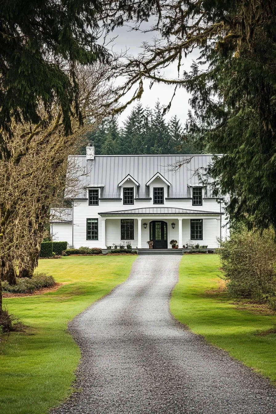 A Grand Manor on a Winding Road