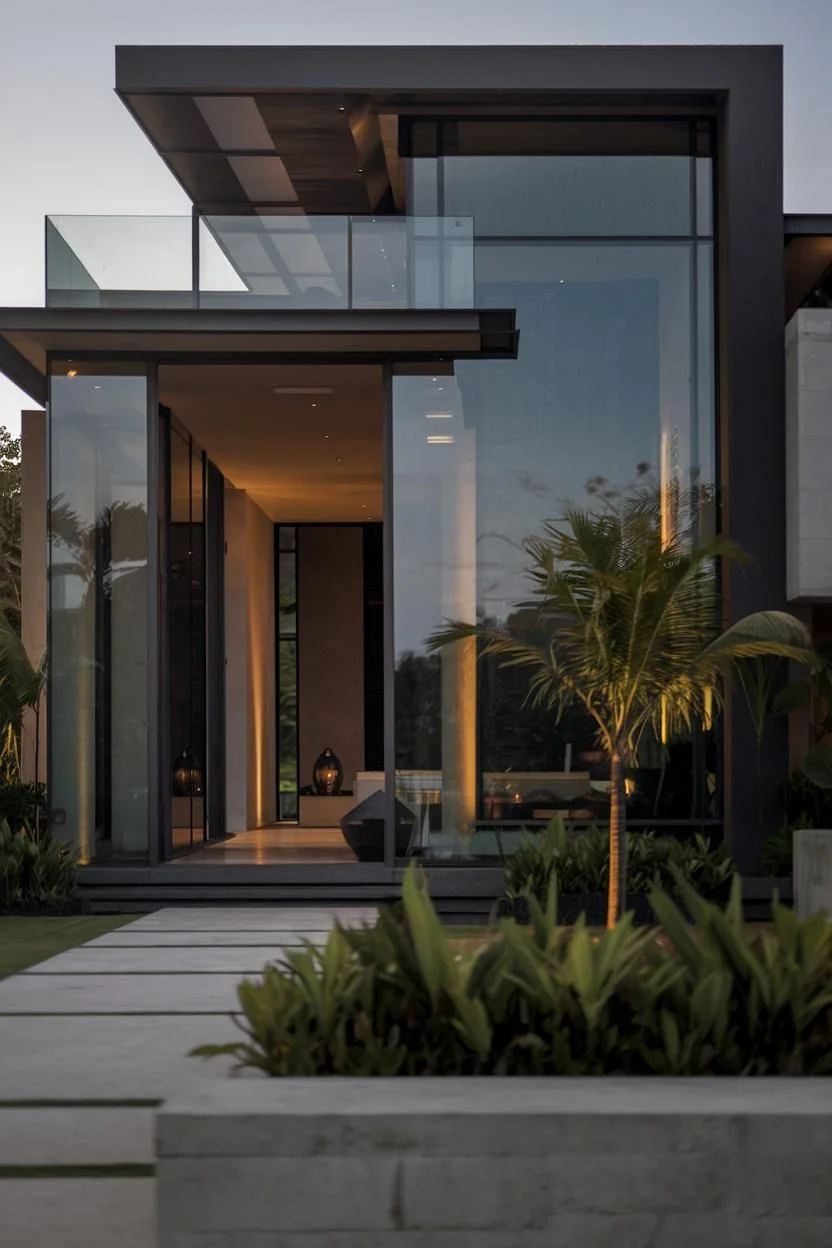A Glass Jungle Retreat Embraced by Nature