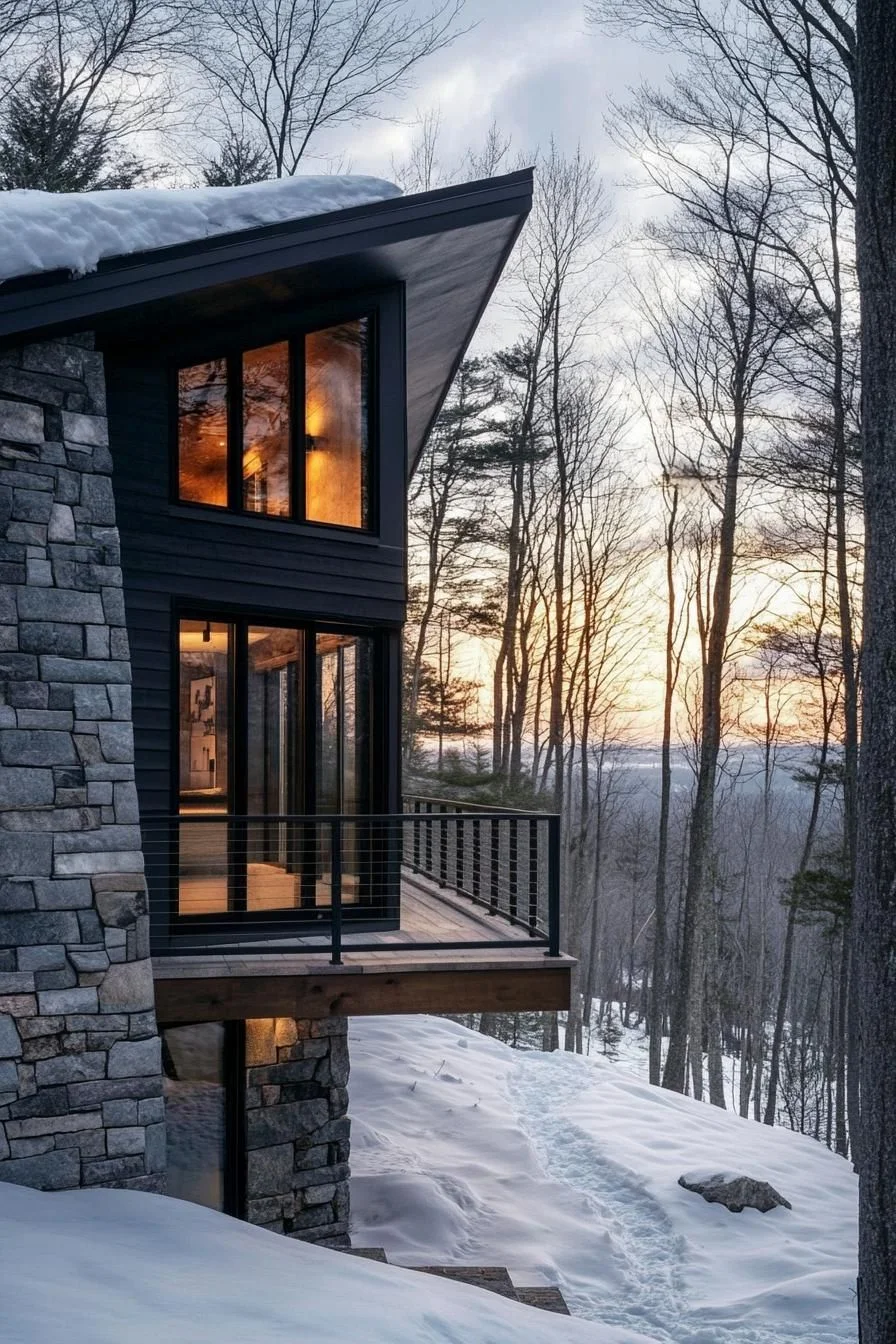 A Cabin Wrapped In Snow