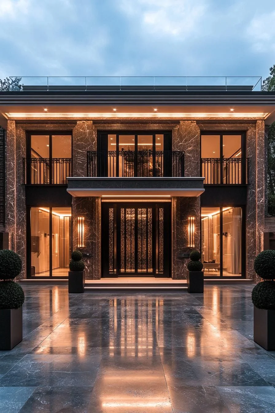 Marble Exterior with Evening Glow