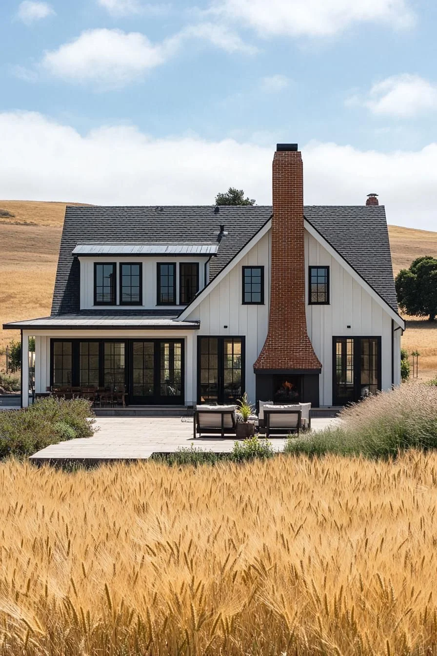 A Farmhouse Rising from Fields of Gold