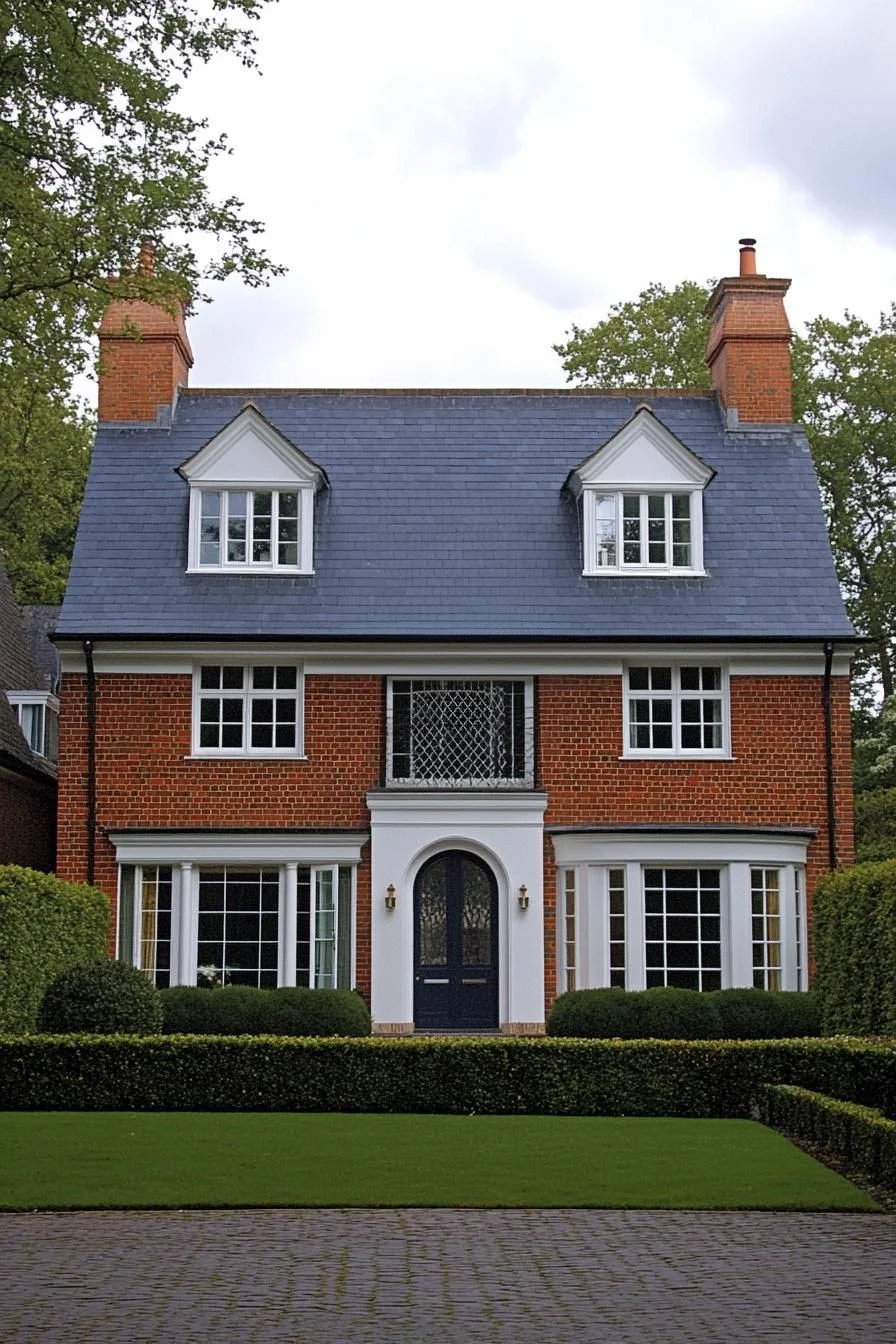 Brick Manor Surrounded by Green Gardens
