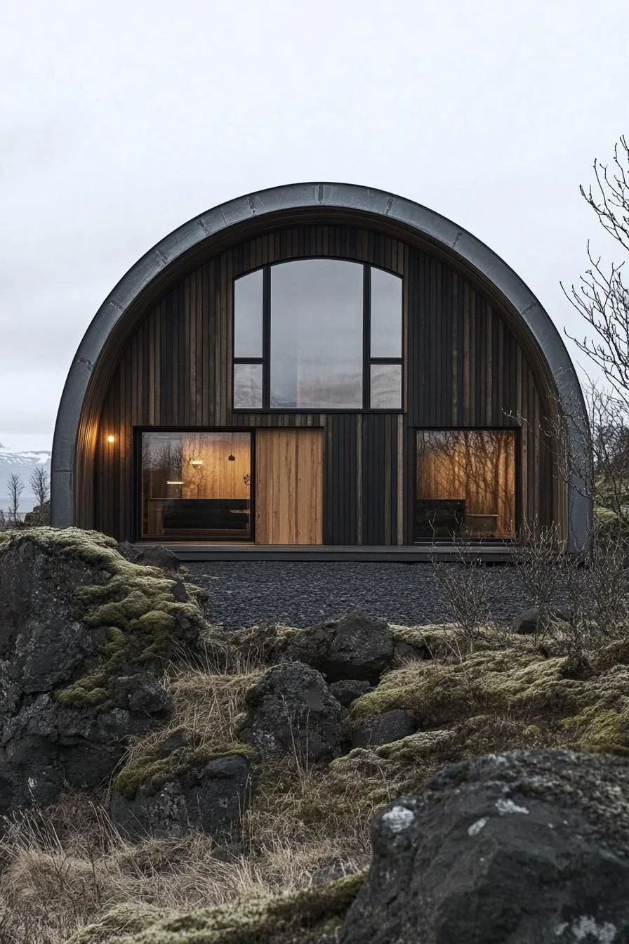 A Half-Moon Retreat with a Mossy Backdrop