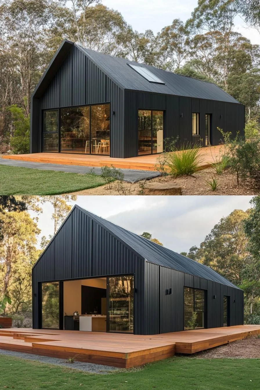 Stone and Gable Metal Home