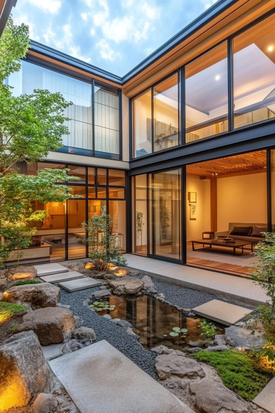 Modern Zen Behind Glass Walls