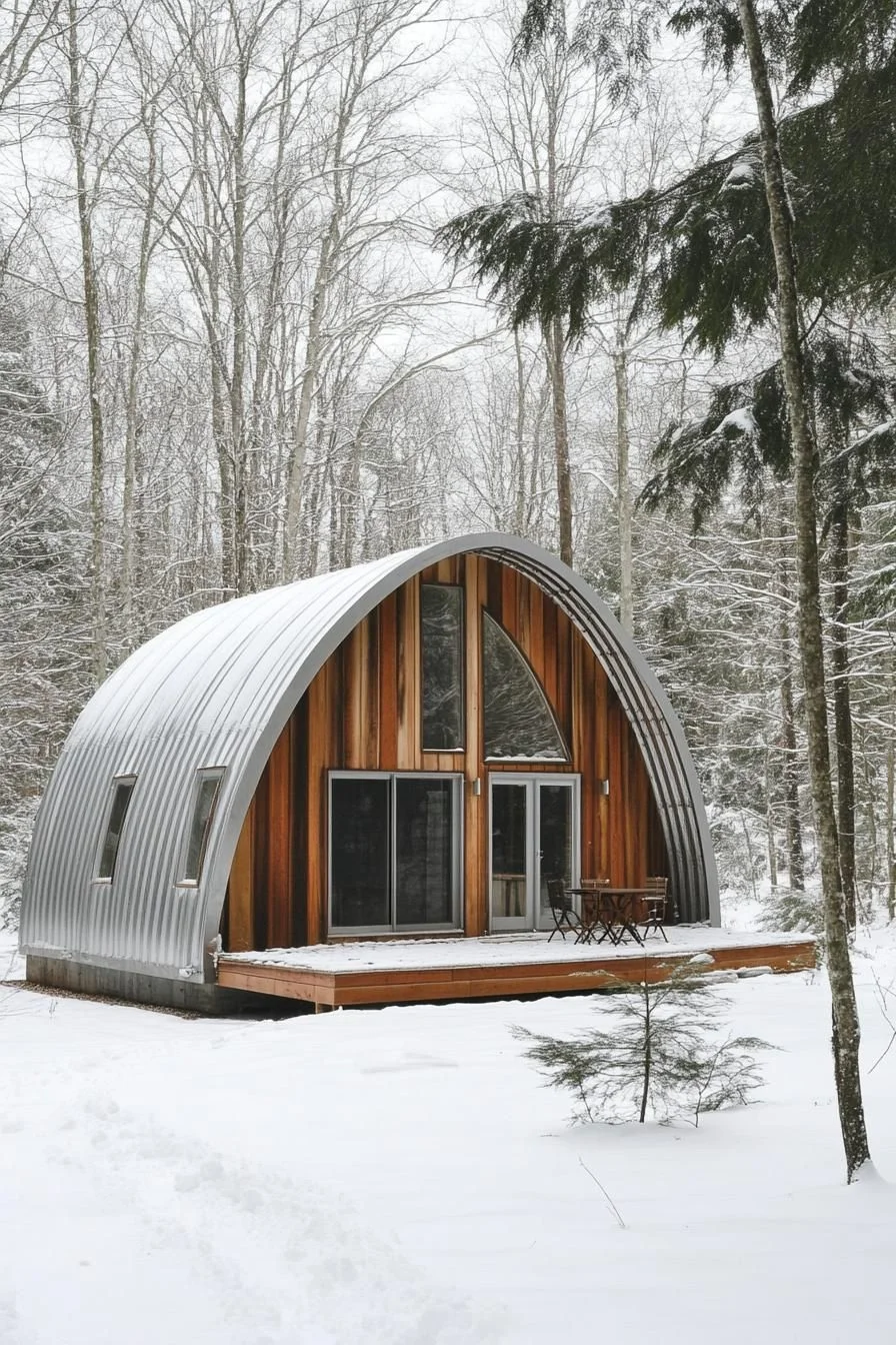An Arched Retreat Built for Winter