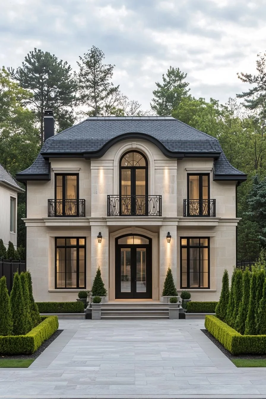 Neoclassical Serenity Through Curved Lines