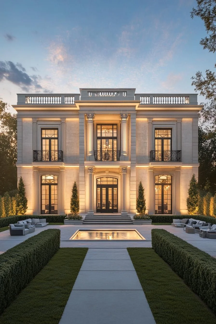 Illuminated Home With Courtyard Flair