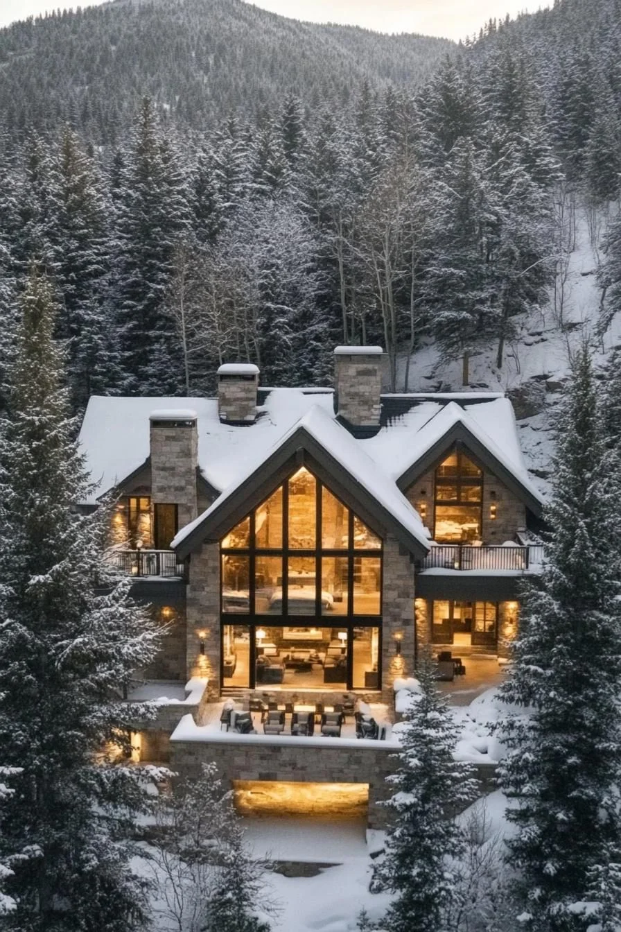 Peaceful Views From Snowy Summit